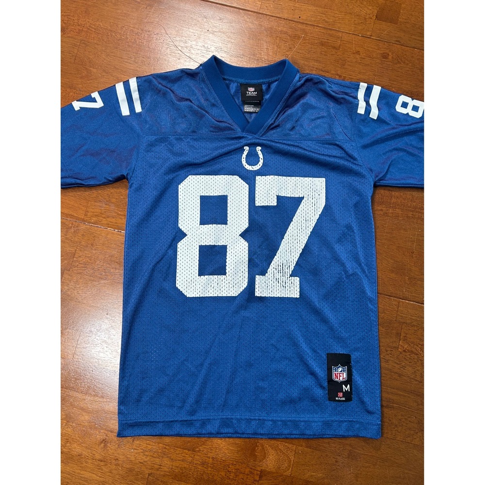 NFL Team Apparel Indianapolis Colts Youth M Blue Reggie Wayne 87 Jersey
